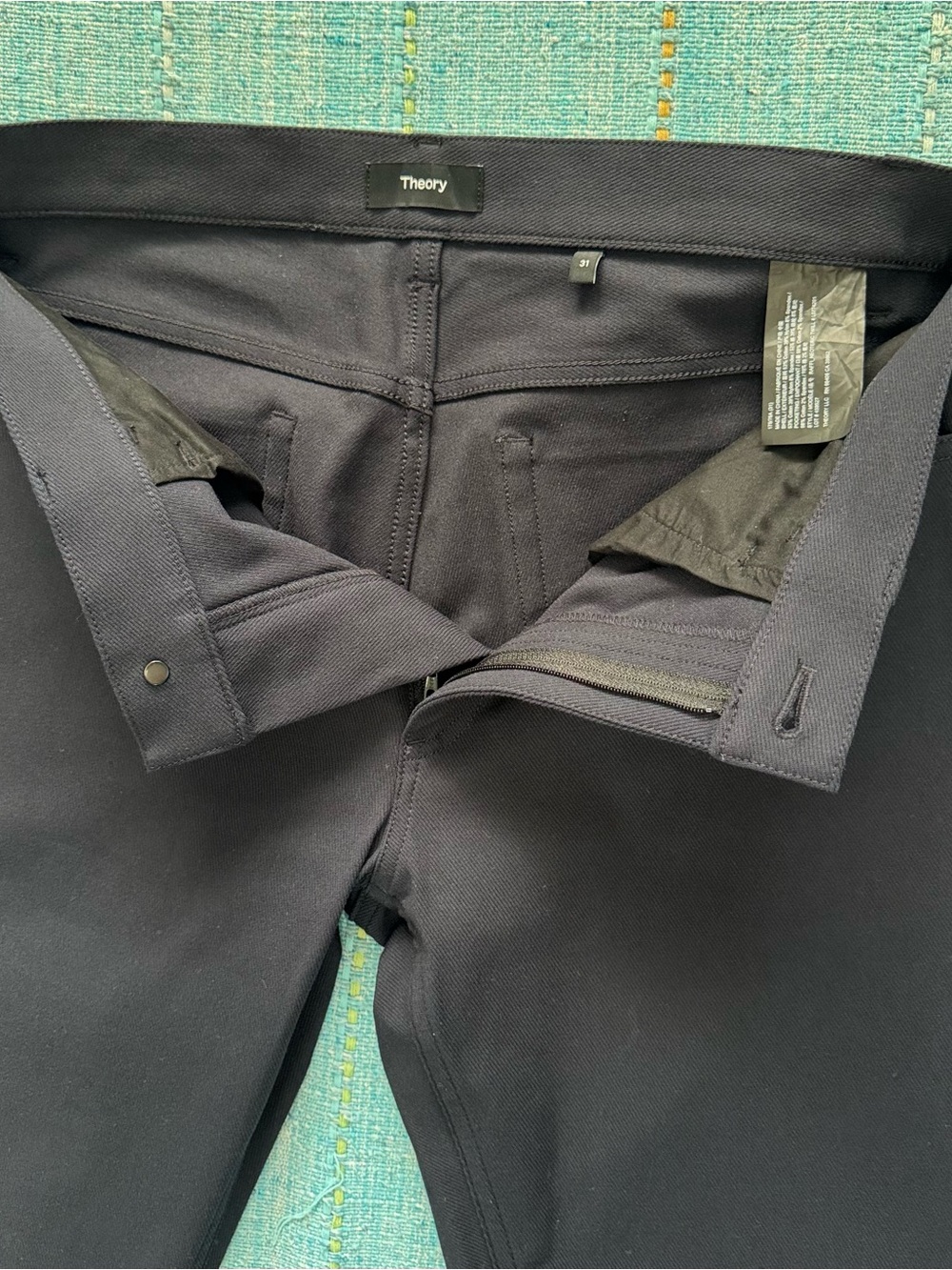 Theory Men's Navy Tailored Dress Pants